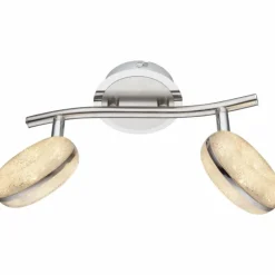 Luminaires Globo Lighting Plafonnier Globo LAILA LED Nickel mat, 2 lumières* Éclairage Led