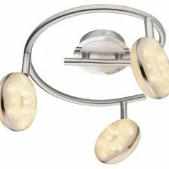 Luminaires Globo Lighting Plafonnier Globo LAILA LED Nickel mat, 3 lumières* Éclairage Led