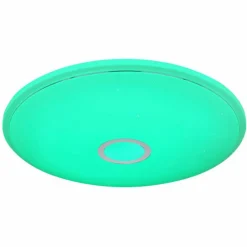 Luminaires Globo Lighting Plafonnier Globo LAMON Blanc, 1 lumière, Changeur de couleurs