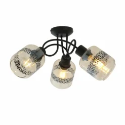 Luminaires Globo Lighting Plafonnier Globo LAZARUS Noir, 3 lumières