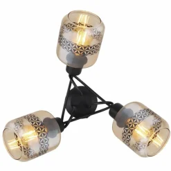 Luminaires Globo Lighting Plafonnier Globo LAZARUS Noir, 3 lumières