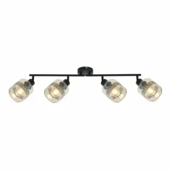 Luminaires Globo Lighting Plafonnier Globo LAZARUS Noir, 4 lumières