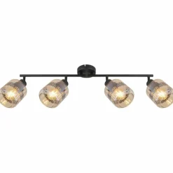Luminaires Globo Lighting Plafonnier Globo LAZARUS Noir, 4 lumières