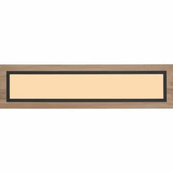 Lampes En Bois-Luminaires Globo Lighting Plafonnier Globo LEA LED Couleur bois, Noir, 1 lumière