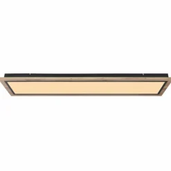 Lampes En Bois-Luminaires Globo Lighting Plafonnier Globo LEA LED Couleur bois, Noir, 1 lumière