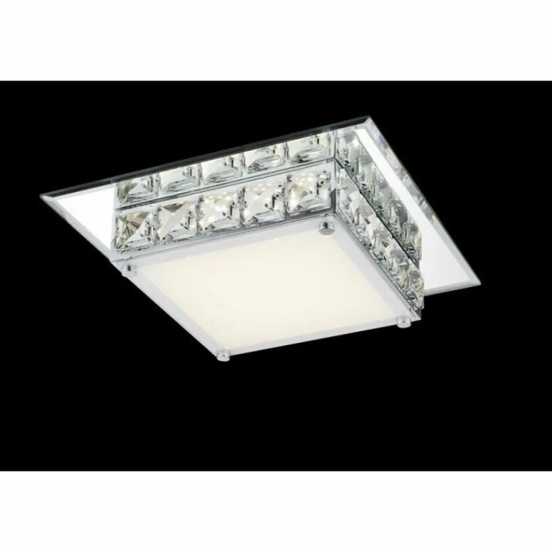 Luminaires Globo Lighting Plafonnier Globo LED Chrome, Verre, 1 lumière