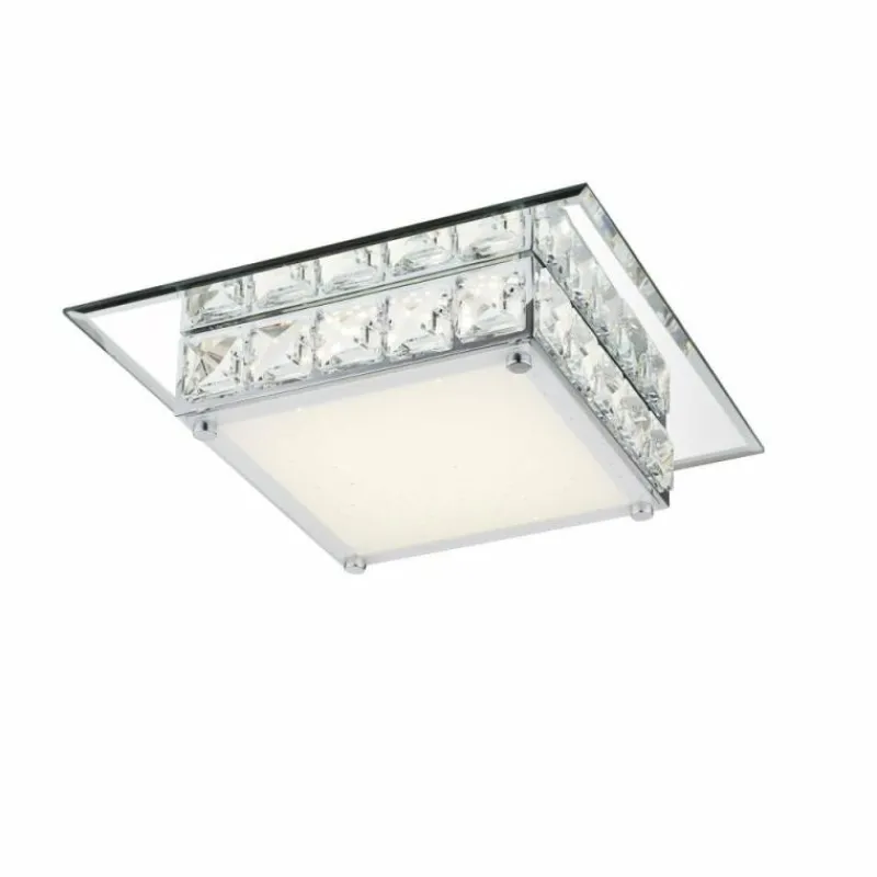 Luminaires Globo Lighting Plafonnier Globo LED Chrome, Verre, 1 lumière