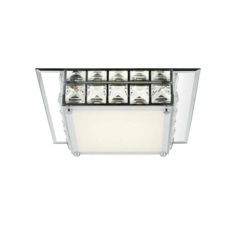 Luminaires Globo Lighting Plafonnier Globo LED Chrome, Verre, 1 lumière