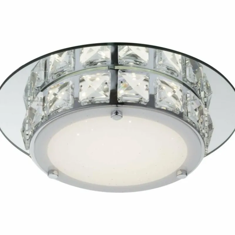 Luminaires Globo Lighting Plafonnier Globo LED Chrome, Verre, 1 lumière