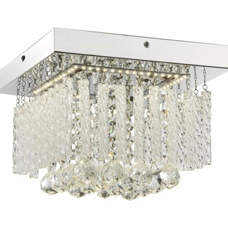 Luminaires Antiques-Luminaires Globo Lighting Plafonnier Globo LED Chrome, 1 lumière