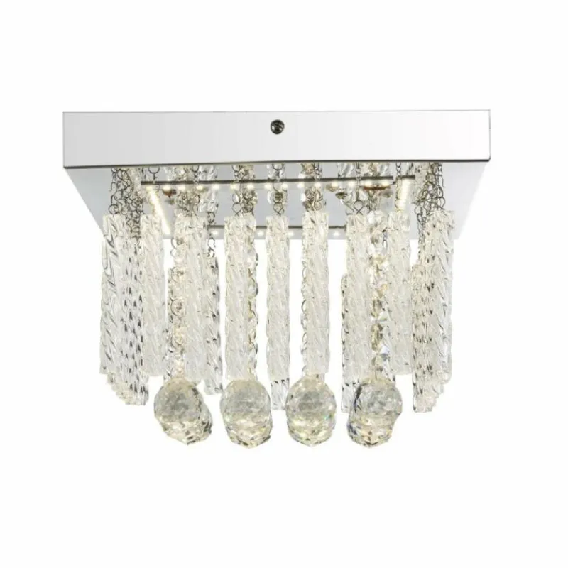 Luminaires Antiques-Luminaires Globo Lighting Plafonnier Globo LED Chrome, 1 lumière