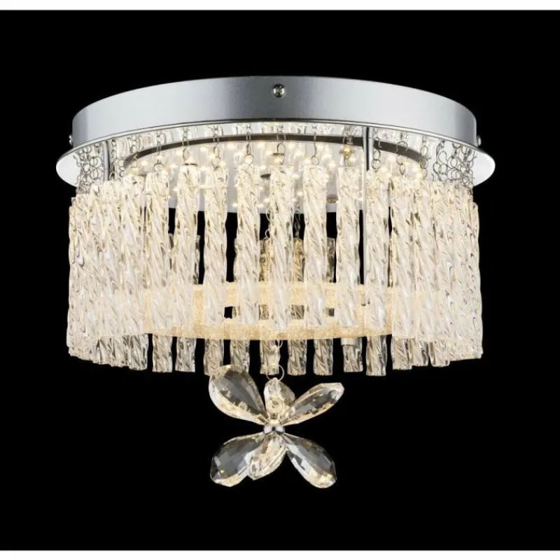 Luminaires Antiques-Luminaires Globo Lighting Plafonnier Globo LED Chrome, 1 lumière