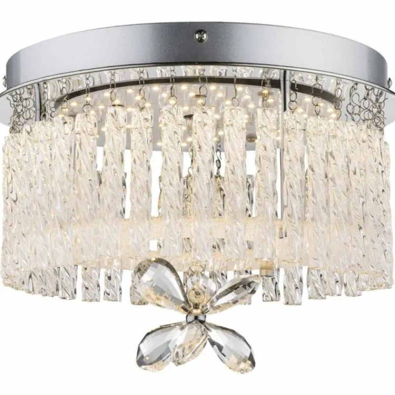 Luminaires Antiques-Luminaires Globo Lighting Plafonnier Globo LED Chrome, 1 lumière