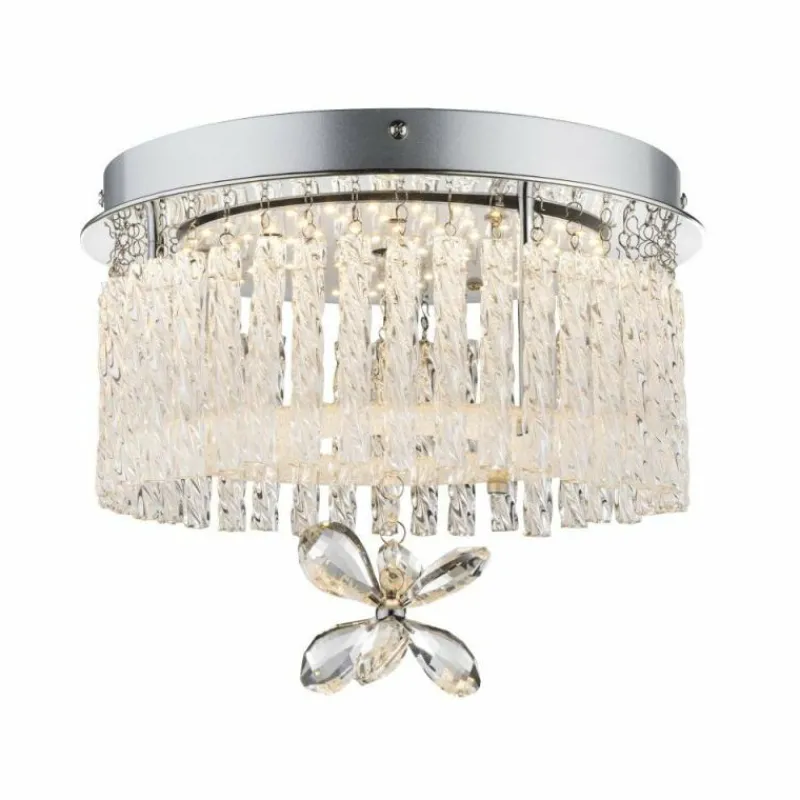 Luminaires Antiques-Luminaires Globo Lighting Plafonnier Globo LED Chrome, 1 lumière