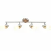 Luminaires Globo Lighting Plafonnier Globo LED Nickel mat, 4 lumières