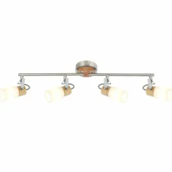 Luminaires Globo Lighting Plafonnier Globo LED Nickel mat, 4 lumières