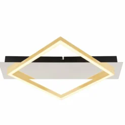 Lampes Dorées-Luminaires Globo Lighting Plafonnier Globo LESINA LED Chrome, Or, Noir, Blanc, 1 lumière