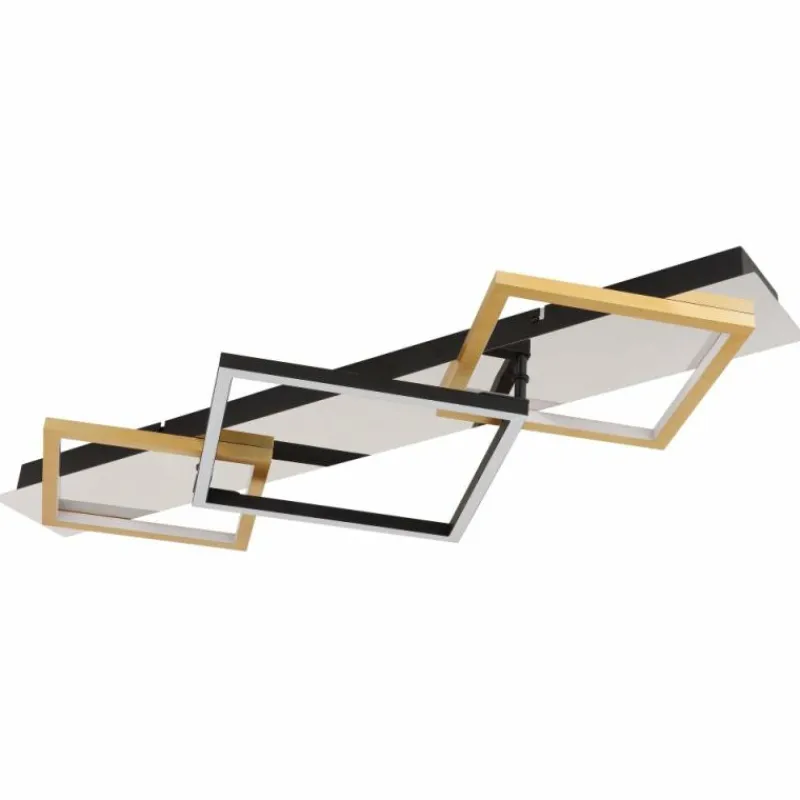 Lampes Dorées-Luminaires Globo Lighting Plafonnier Globo LESINA LED Chrome, Or, Noir, Blanc, 1 lumière