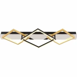 Lampes Dorées-Luminaires Globo Lighting Plafonnier Globo LESINA LED Chrome, Or, Noir, Blanc, 1 lumière