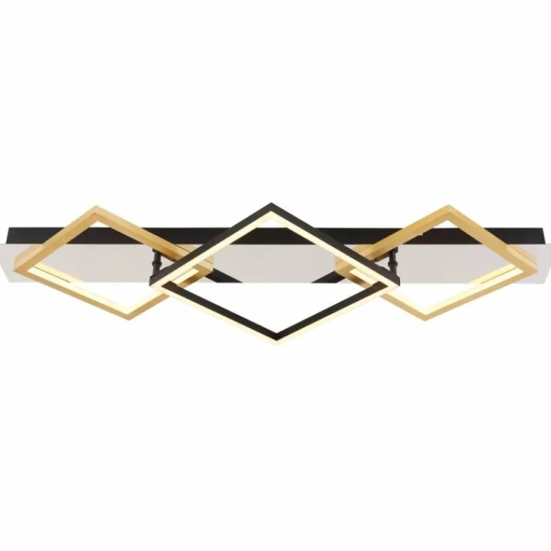 Lampes Dorées-Luminaires Globo Lighting Plafonnier Globo LESINA LED Chrome, Or, Noir, Blanc, 1 lumière