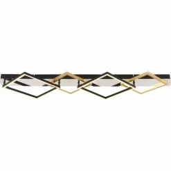 Lampes Dorées-Luminaires Globo Lighting Plafonnier Globo LESINA LED Chrome, Or, Noir, Blanc, 1 lumière