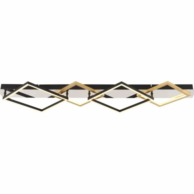 Lampes Dorées-Luminaires Globo Lighting Plafonnier Globo LESINA LED Chrome, Or, Noir, Blanc, 1 lumière