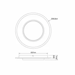 Luminaires Globo Lighting Plafonnier Globo LIMA LED Blanc, 1 lumière, Télécommandes