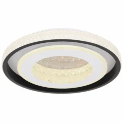 Luminaires Globo Lighting Plafonnier Globo LUCKY LED Noir, Blanc, 1 lumière, Télécommandes* Éclairage Led