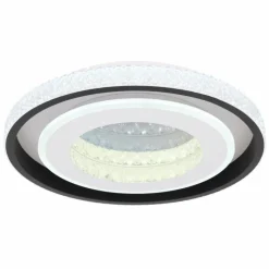 Luminaires Globo Lighting Plafonnier Globo LUCKY LED Noir, Blanc, 1 lumière, Télécommandes* Éclairage Led