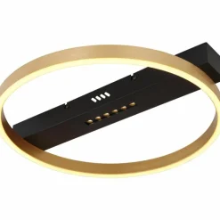 Lampes Dorées-Luminaires Globo Lighting Plafonnier Globo LUFFY LED Or, Noir, 1 lumière