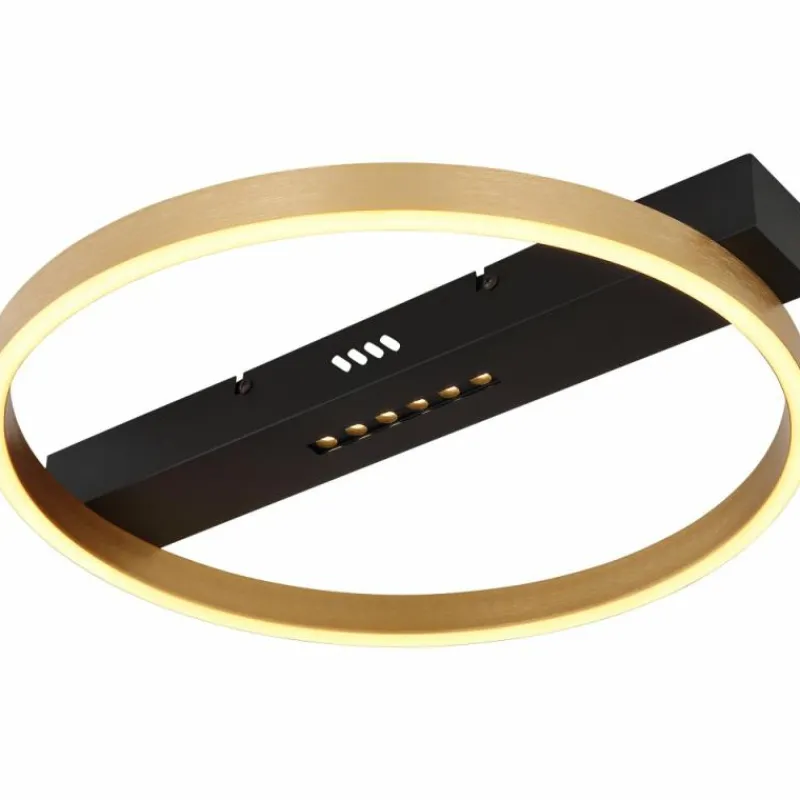 Lampes Dorées-Luminaires Globo Lighting Plafonnier Globo LUFFY LED Or, Noir, 1 lumière