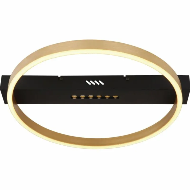 Lampes Dorées-Luminaires Globo Lighting Plafonnier Globo LUFFY LED Or, Noir, 1 lumière