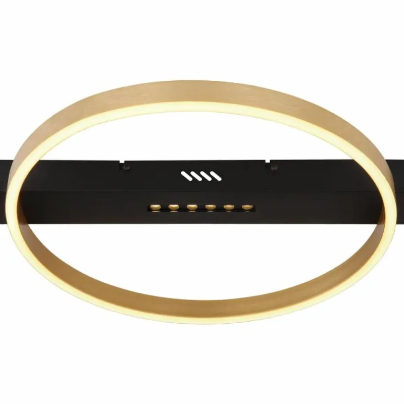 Lampes Dorées-Luminaires Globo Lighting Plafonnier Globo LUFFY LED Or, Noir, 1 lumière