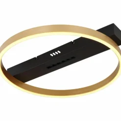 Lampes Dorées-Luminaires Globo Lighting Plafonnier Globo LUFFY LED Or, Noir, 1 lumière