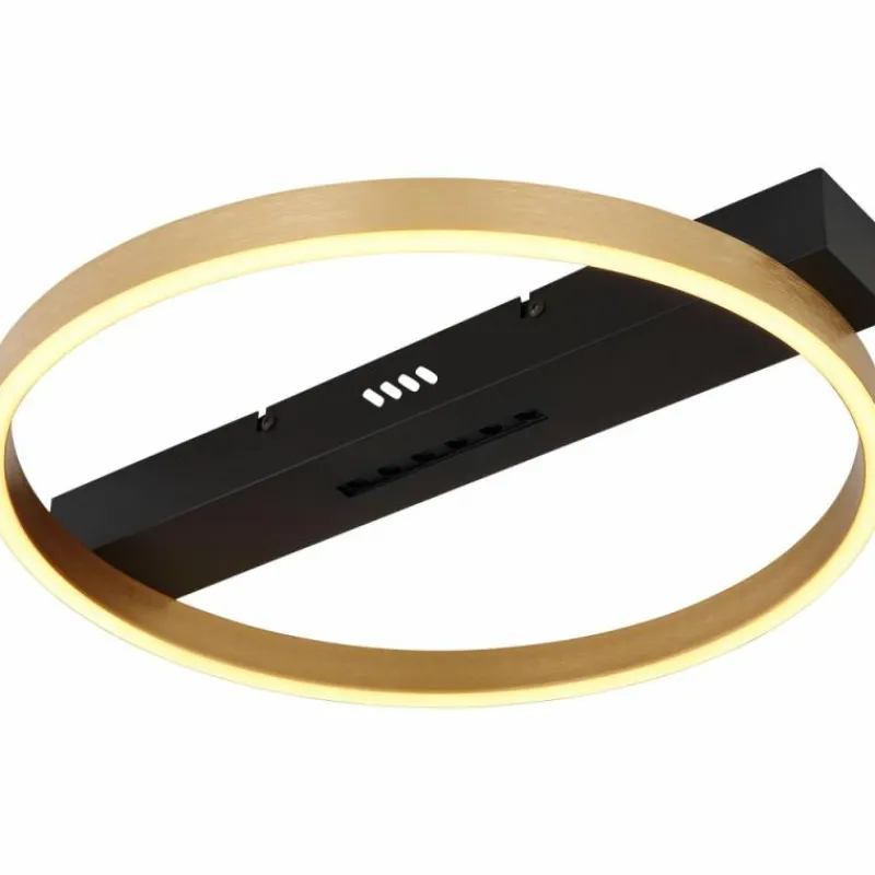 Lampes Dorées-Luminaires Globo Lighting Plafonnier Globo LUFFY LED Or, Noir, 1 lumière