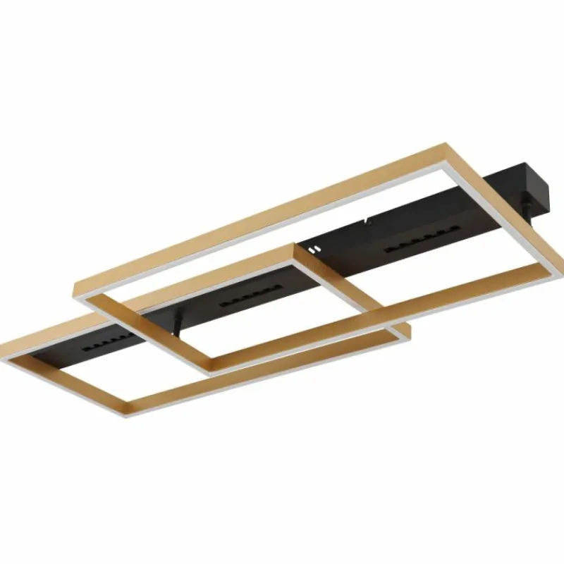 Lampes Dorées-Luminaires Globo Lighting Plafonnier Globo LUFFY LED Or, Noir, 1 lumière