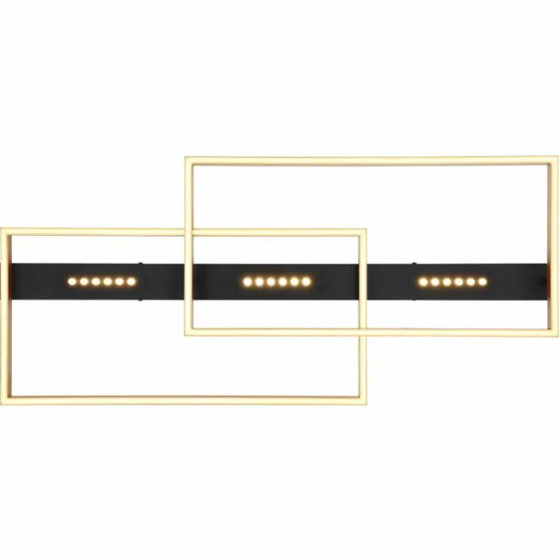 Lampes Dorées-Luminaires Globo Lighting Plafonnier Globo LUFFY LED Or, Noir, 1 lumière