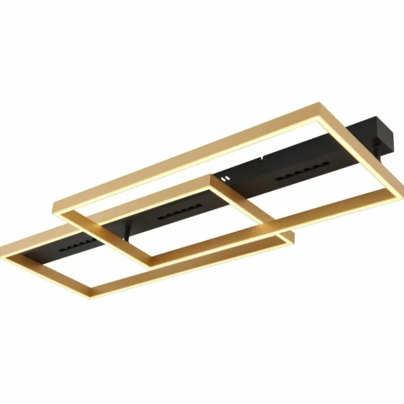 Lampes Dorées-Luminaires Globo Lighting Plafonnier Globo LUFFY LED Or, Noir, 1 lumière