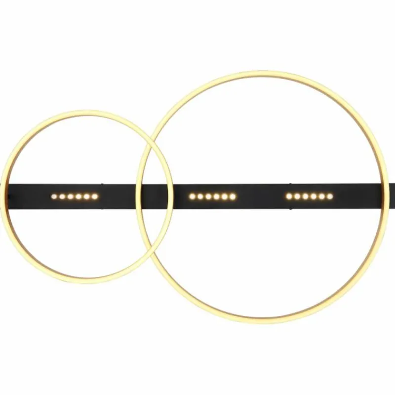 Lampes Dorées-Luminaires Globo Lighting Plafonnier Globo LUFFY LED Or, Noir, 1 lumière