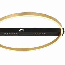 Lampes Dorées-Luminaires Globo Lighting Plafonnier Globo LUFFY LED Or, Noir, 1 lumière