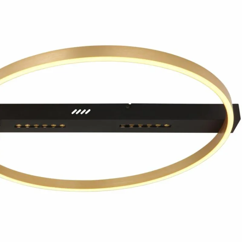 Lampes Dorées-Luminaires Globo Lighting Plafonnier Globo LUFFY LED Or, Noir, 1 lumière