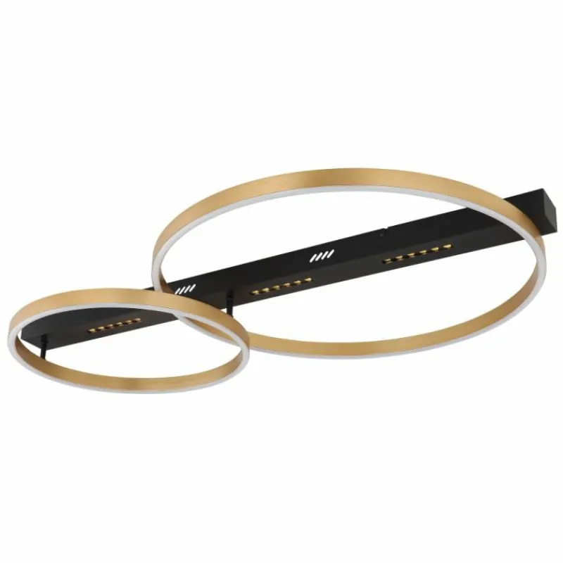 Lampes Dorées-Luminaires Globo Lighting Plafonnier Globo LUFFY LED Or, Noir, 1 lumière