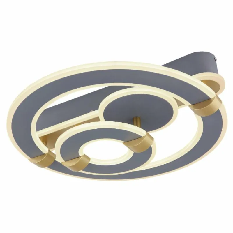 Lampes Dorées-Luminaires Globo Lighting Plafonnier Globo MARGY LED Or, Gris, 1 lumière, Télécommandes