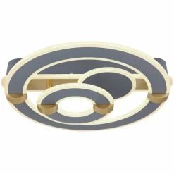 Lampes Dorées-Luminaires Globo Lighting Plafonnier Globo MARGY LED Or, Gris, 1 lumière, Télécommandes