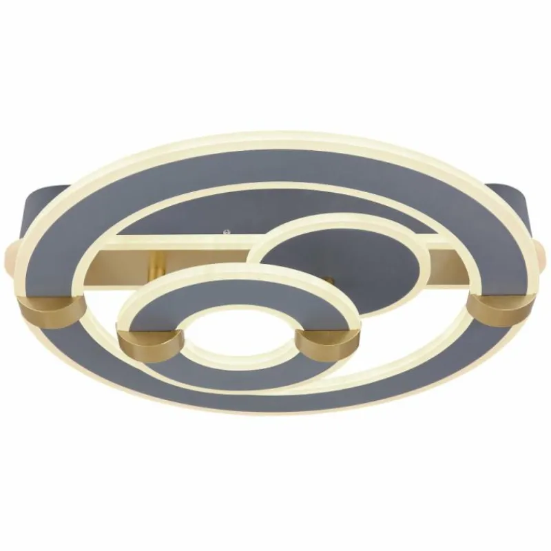 Lampes Dorées-Luminaires Globo Lighting Plafonnier Globo MARGY LED Or, Gris, 1 lumière, Télécommandes