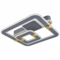 Lampes Dorées-Luminaires Globo Lighting Plafonnier Globo MARGY LED Or, Gris, 1 lumière, Télécommandes