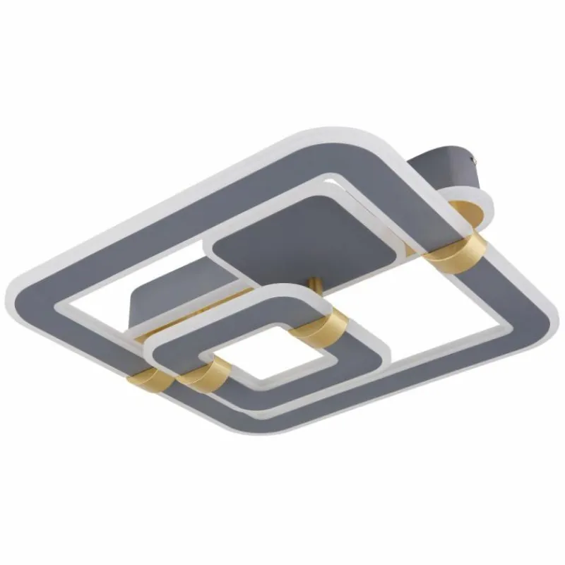 Lampes Dorées-Luminaires Globo Lighting Plafonnier Globo MARGY LED Or, Gris, 1 lumière, Télécommandes