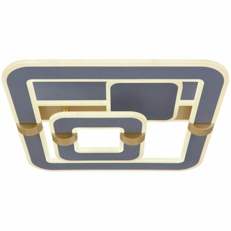 Lampes Dorées-Luminaires Globo Lighting Plafonnier Globo MARGY LED Or, Gris, 1 lumière, Télécommandes