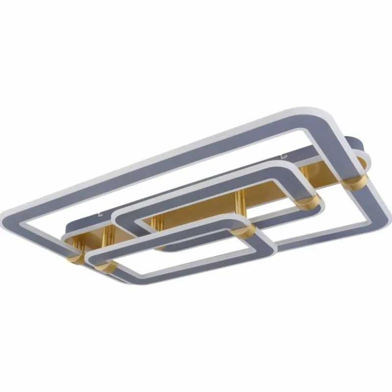 Lampes Dorées-Luminaires Globo Lighting Plafonnier Globo MARGY LED Or, Gris, 1 lumière, Télécommandes