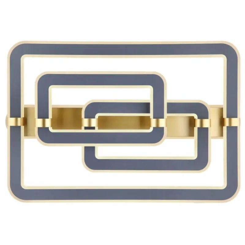 Lampes Dorées-Luminaires Globo Lighting Plafonnier Globo MARGY LED Or, Gris, 1 lumière, Télécommandes